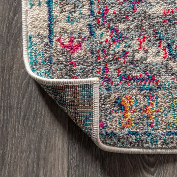 Vibrant bohemian Flair Boho Vintage Medallion Area Rug